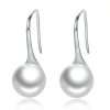 Silver pearl earrings