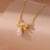 Silver Bow Necklace