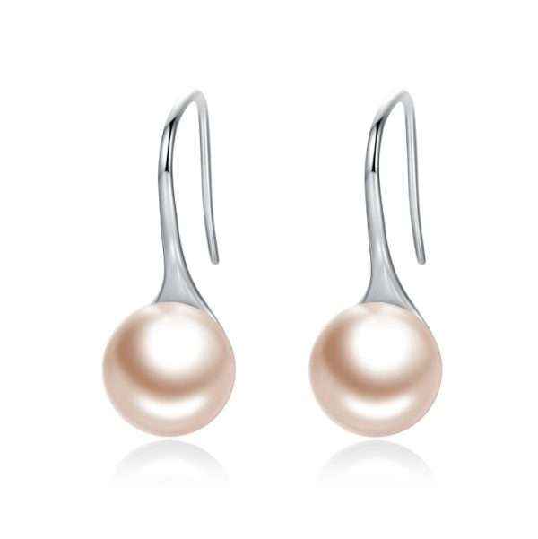 Silver pearl earrings