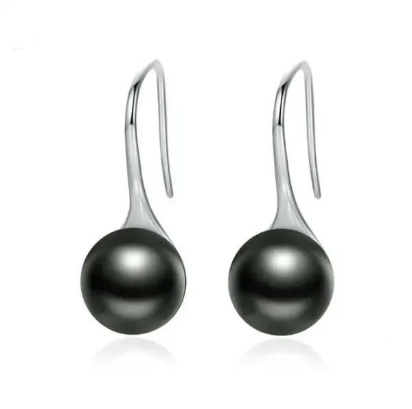 Silver pearl earrings