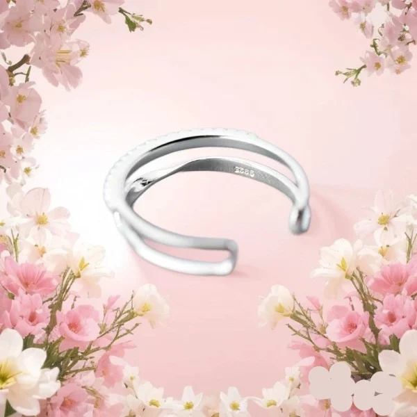 Twisted Adjustable Silver Ring