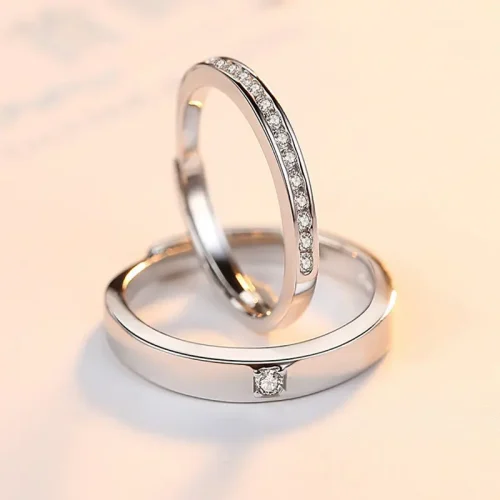 Eternal Bond Silver Couple Rings