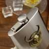 Vintage Bull Head Stainless Steel Wine Jug