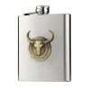 Vintage Bull Head Stainless Steel Wine Jug
