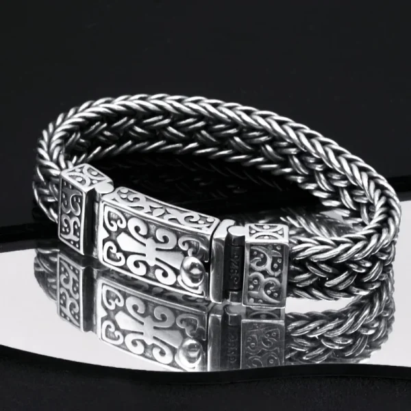Pure Silver Grape Totem Charm Bracelet