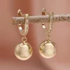 Small Gold Round Hoop Earrings