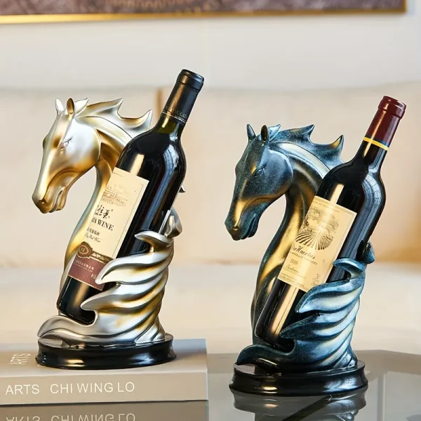 Elegant Nordic Horse Wine Holder