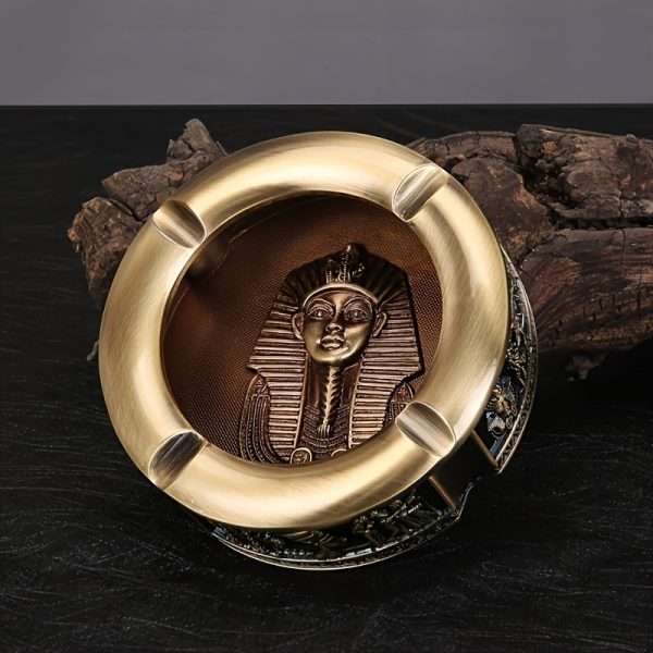 Elegant Metal Egyptian Pharaoh Ashtray
