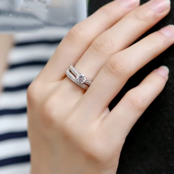 Double Zircon Ring