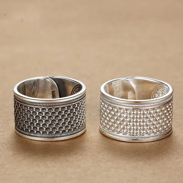 Sterling Silver Wide Band Minimalist Ring
