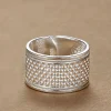 Sterling Silver Wide Band Minimalist Ring