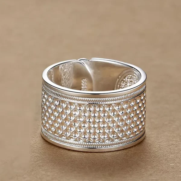 Sterling Silver Wide Band Minimalist Ring