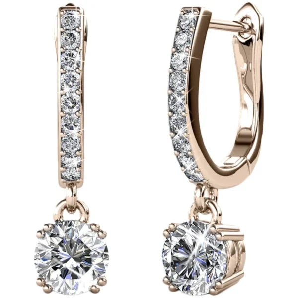 Drop Dangle Earrings with Swarovski Crystals