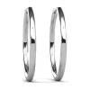Radiant Moissanite Sterling Silver Hoop Earrings