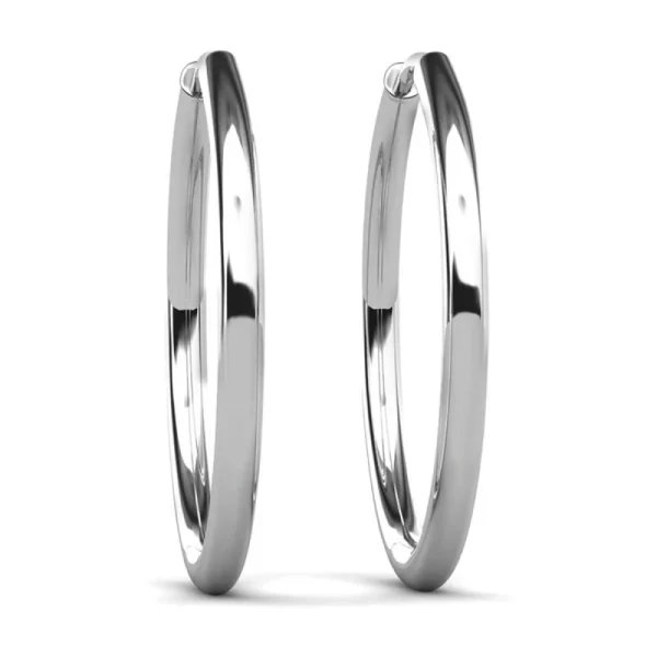 Radiant Moissanite Sterling Silver Hoop Earrings