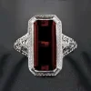 Emerald Retro Diamond Band Rings