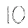 Radiant Moissanite Sterling Silver Hoop Earrings